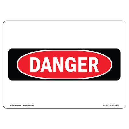 SIGNMISSION OSHA Danger Sign, Danger Spanish Label, 7in X 5in Decal, 7" W, 5" H, Danger Spanish Label OS-DS-D-57-LS-1855